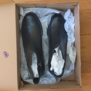 Clarks Maypearl Ramie Black Leather Booties